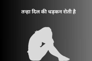 तन्हा दिल की धड़कन रोती है 